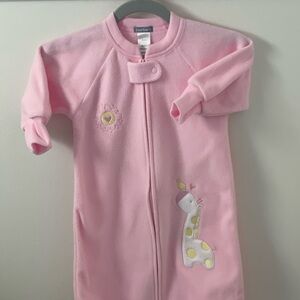 Embroidered fleece sleep sac